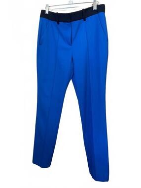 Tory Sport Women's Blue Dress Pants Size 2 with Black Waistband